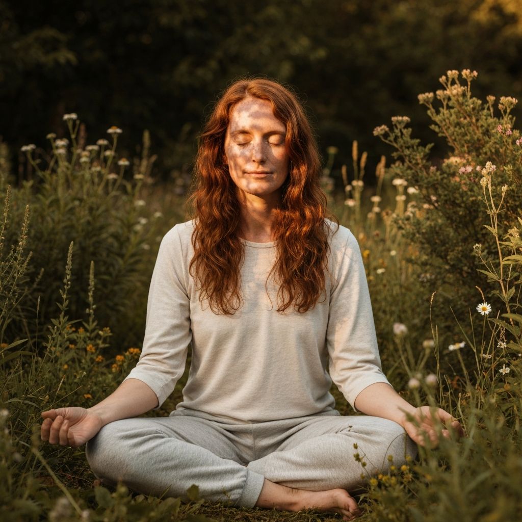 Person in comfortable resting position in garden